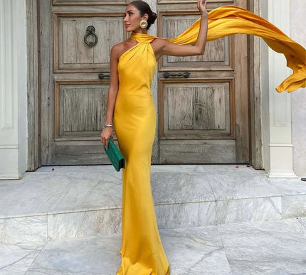 Amaya | Draped Dress & Solar Charisma - Novela New York