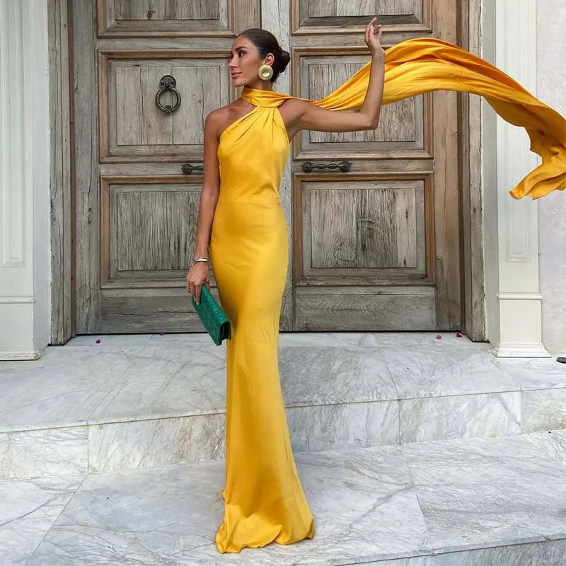 Amaya | Draped Dress & Solar Charisma - Novela New York