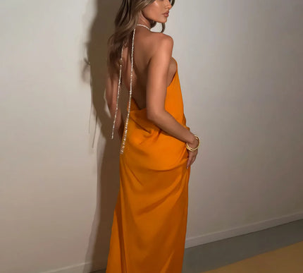 Lior | Halter Satin Dress & Summer Flow - Novela New York