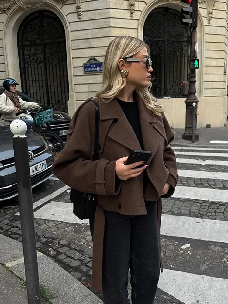 Women’s Short Double-Breasted Coat - Novela New York