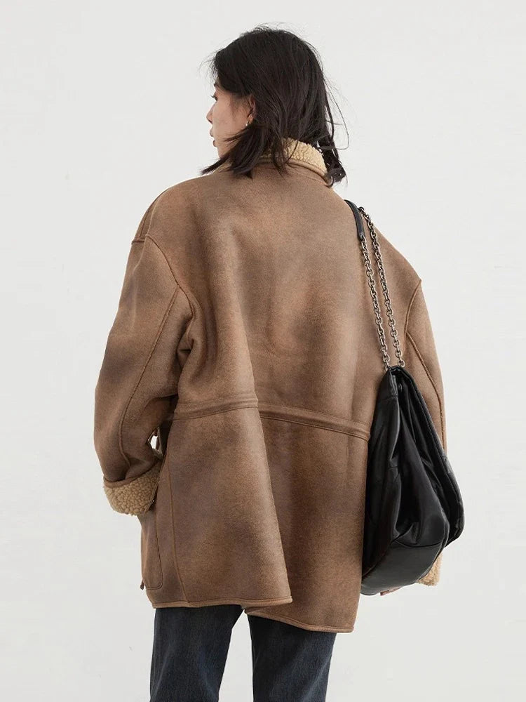 Women’s Reversible Suede-Look Jacket - Novela New York