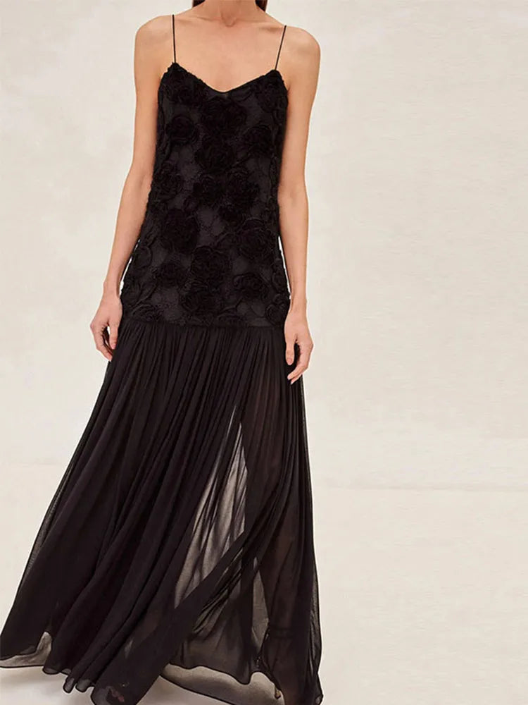 Liora | Black Dress & Floral Grace - Novela New York