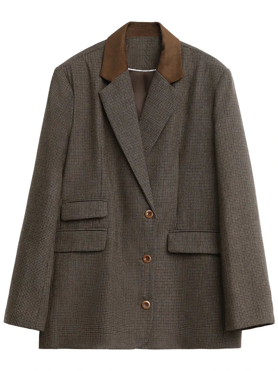 Women’s Mid-Length Plaid Blazer - Novela New York