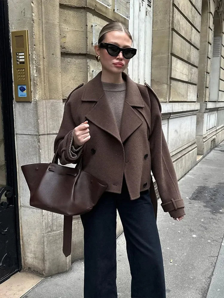 Women’s Short Double-Breasted Coat - Novela New York