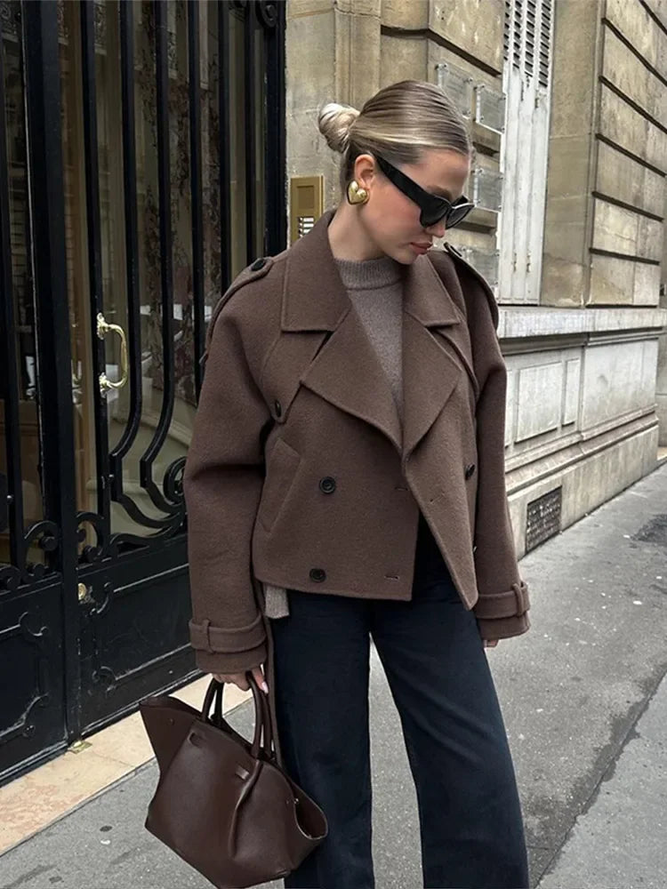 Women’s Short Double-Breasted Coat - Novela New York