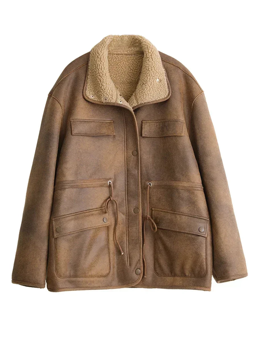 Women’s Reversible Suede-Look Jacket - Novela New York