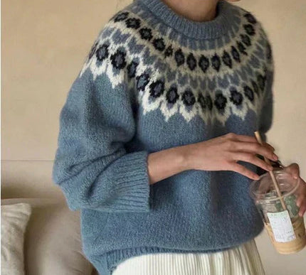 Sophie | Stylish Jacquard Sweater - Novela New York