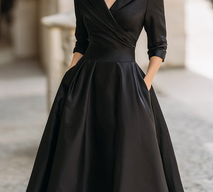 Lina - Midi Satin Dress - Novela New York