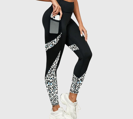 High-Waisted Leopard Print Training Pants - Novela New York