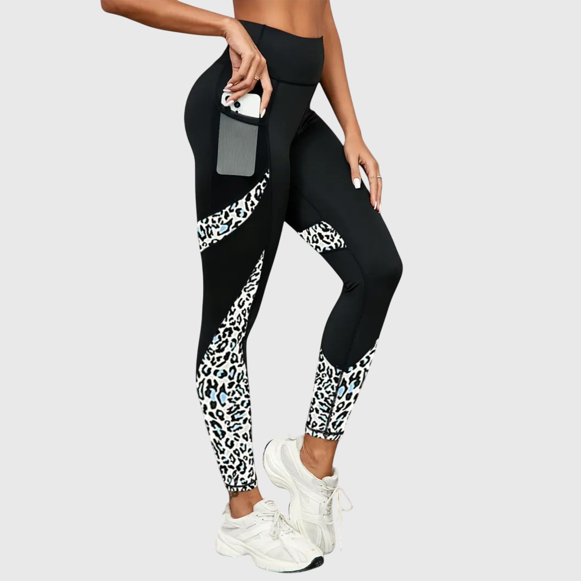High-Waisted Leopard Print Training Pants - Novela New York