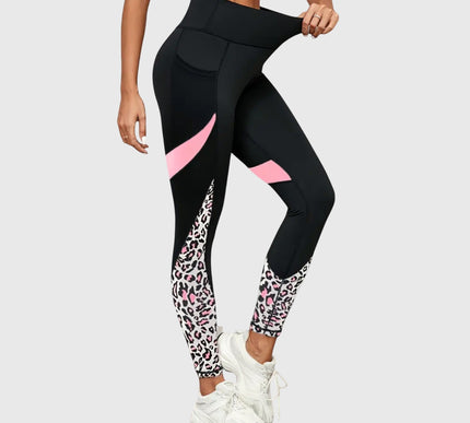 High-Waisted Leopard Print Training Pants - Novela New York