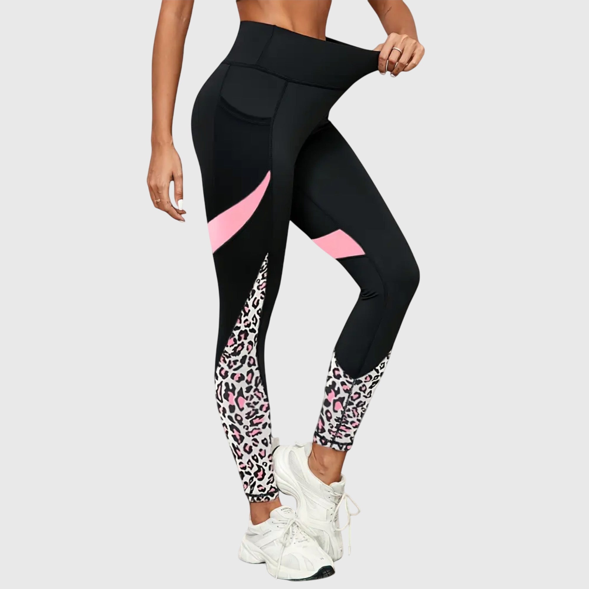High-Waisted Leopard Print Training Pants - Novela New York