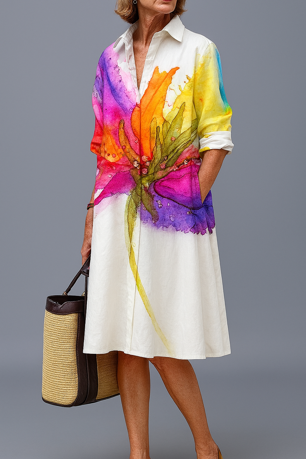 DORIS | Luxurious Midi Dress for Carefree Summer Comfort - Novela New York