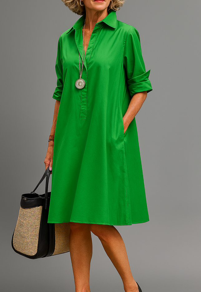 BERNADETTE | Elegant Midi Dress with Timeless Charm - Novela New York