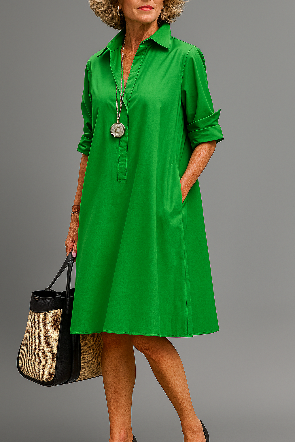 BERNADETTE | Elegant Midi Dress with Timeless Charm - Novela New York