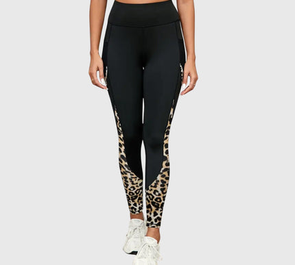 High-Waisted Leopard Print Training Pants - Novela New York