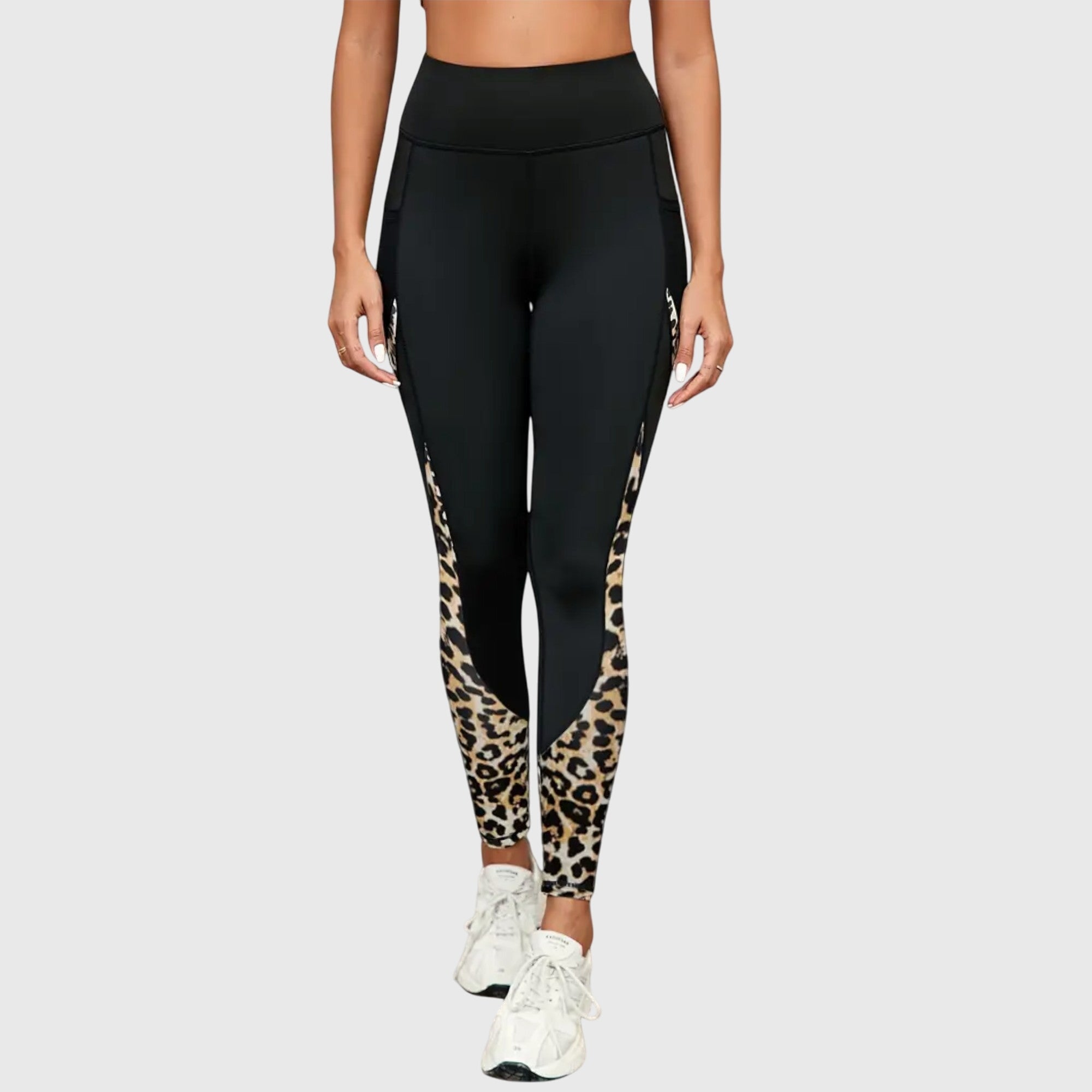 High-Waisted Leopard Print Training Pants - Novela New York