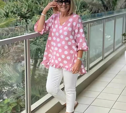 Chloe™ | Stylish V-Neck Blouse - Novela New York