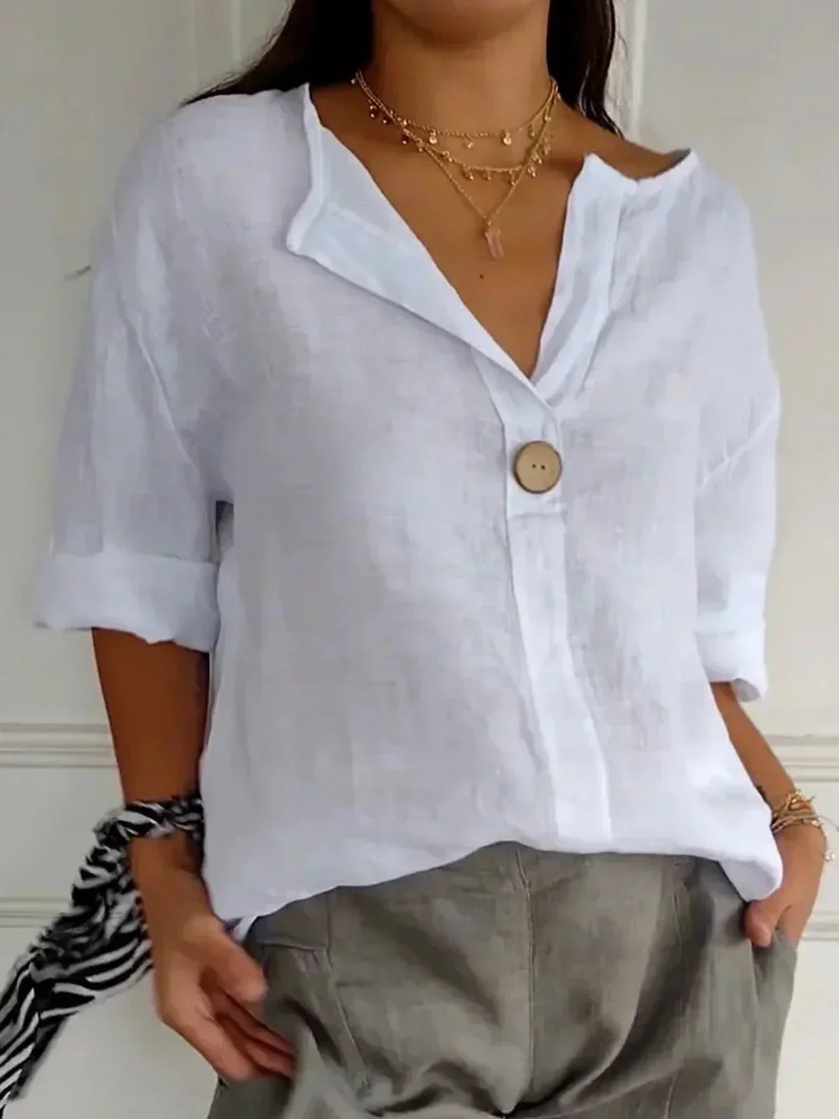 Jessa™ | Casual V-Neck Blouse - Novela New York