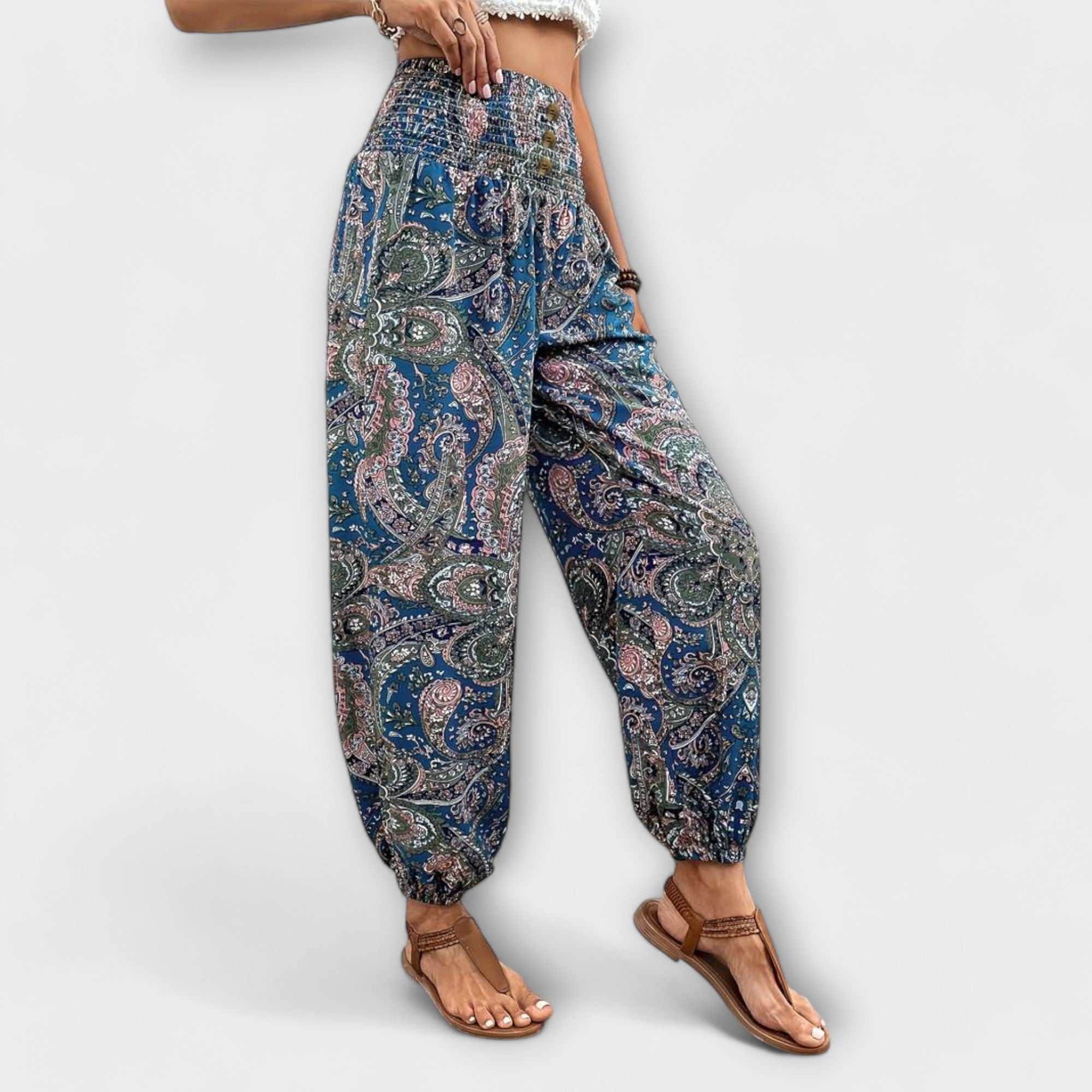 Scarlett - Pants with Ethnic Graphic - Novela New York