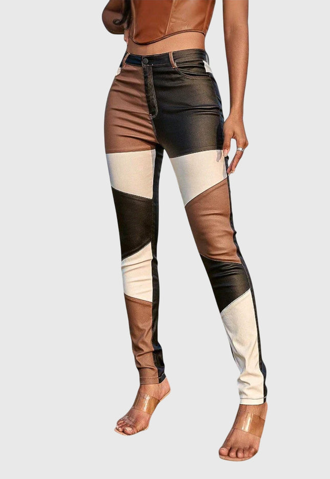 Calliope - Tube Pants with Color Block Pattern - Novela New York
