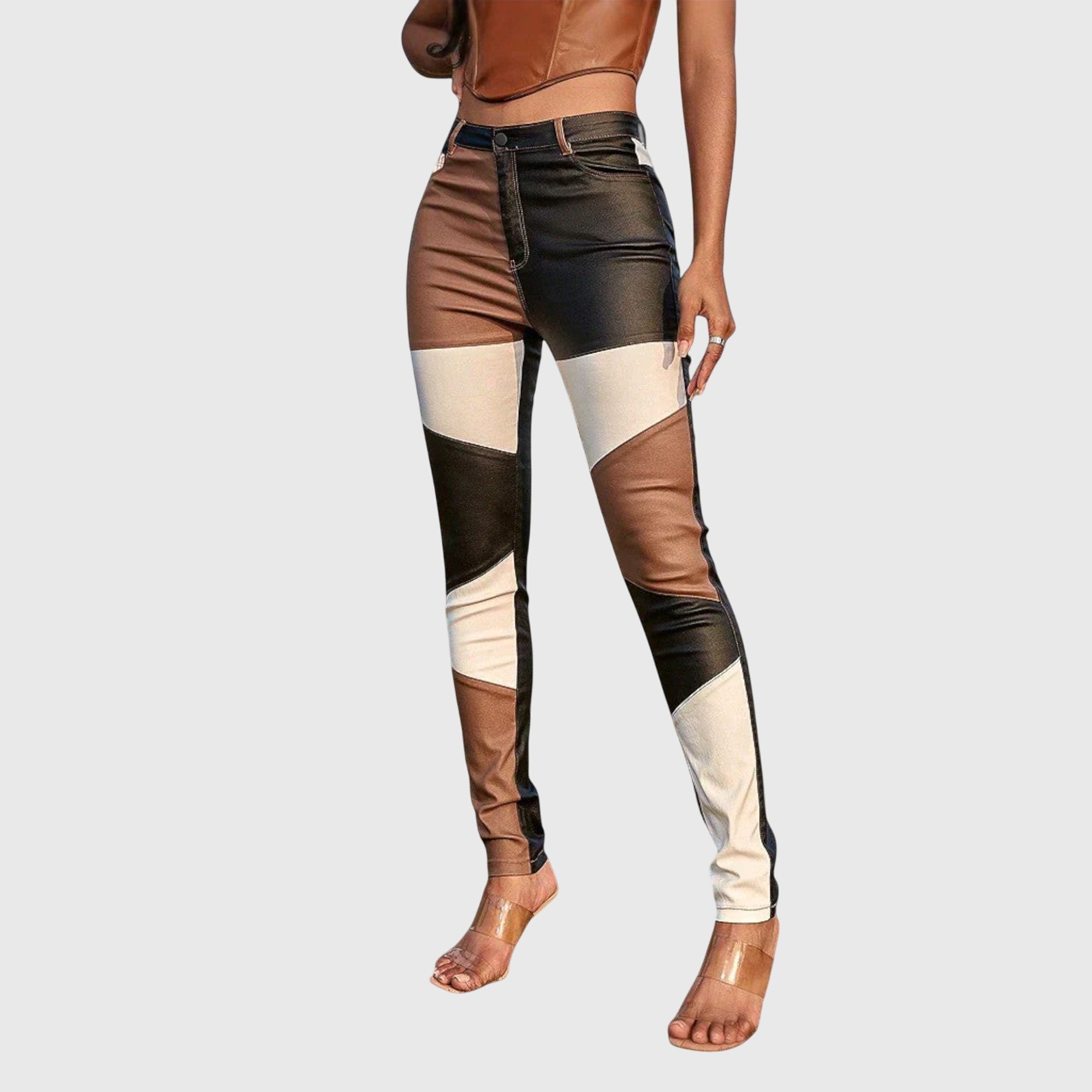 Calliope - Tube Pants with Color Block Pattern - Novela New York
