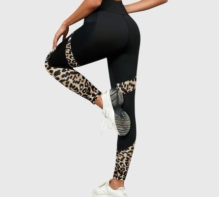 High-Waisted Leopard Print Training Pants - Novela New York