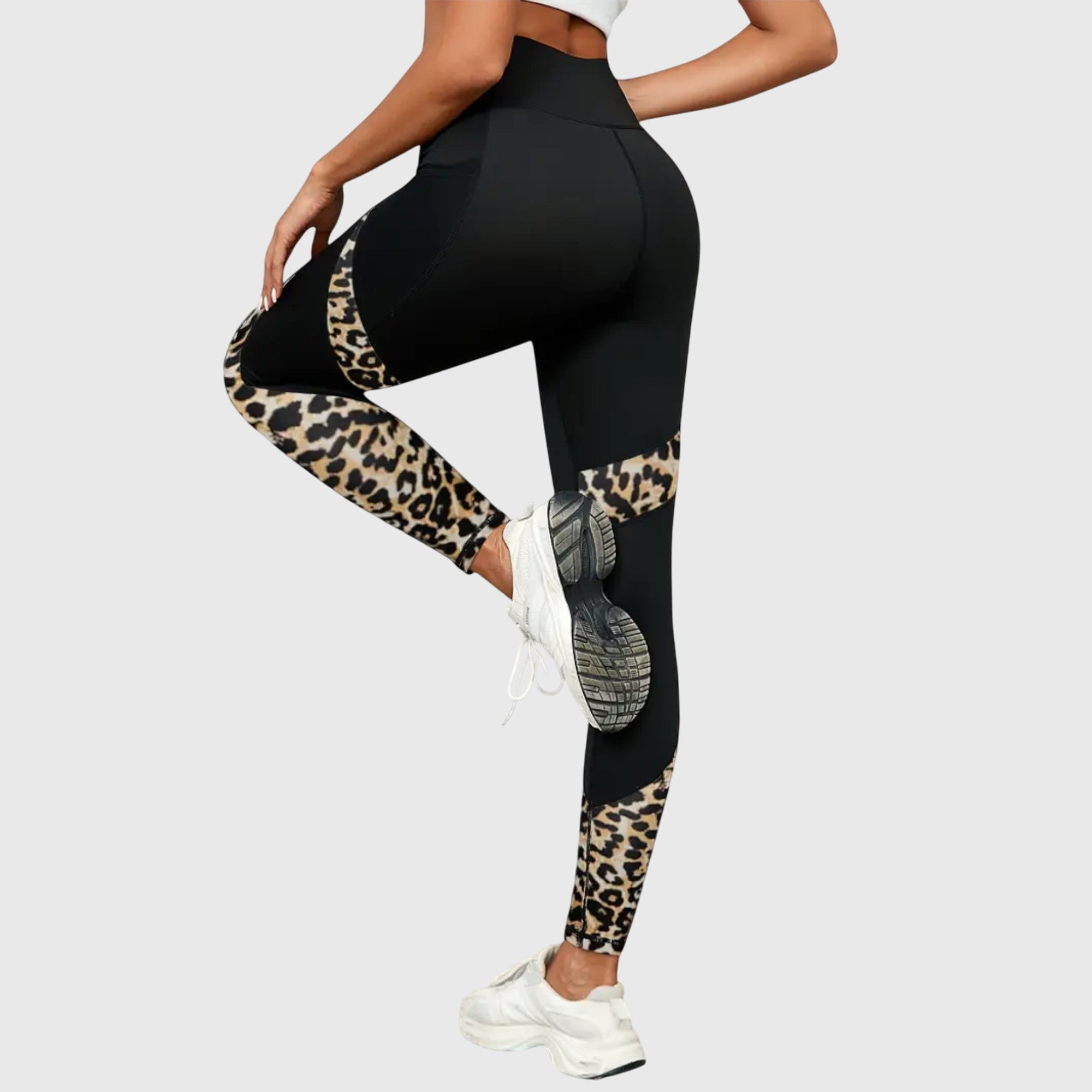 High-Waisted Leopard Print Training Pants - Novela New York