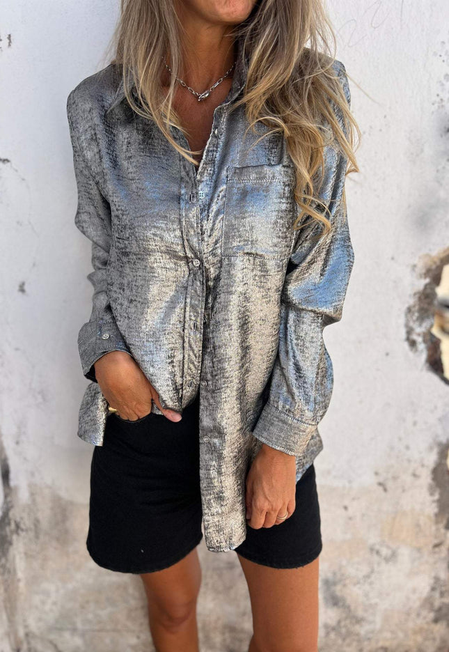 Zella™ | Chic Shimmer Shirt - Novela New York