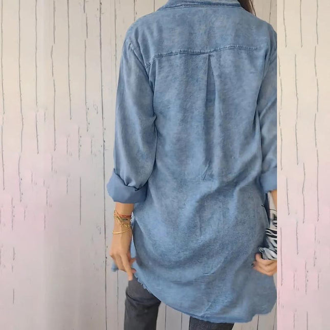 Deandra™ | Oversized Denim Shirt - Novela New York