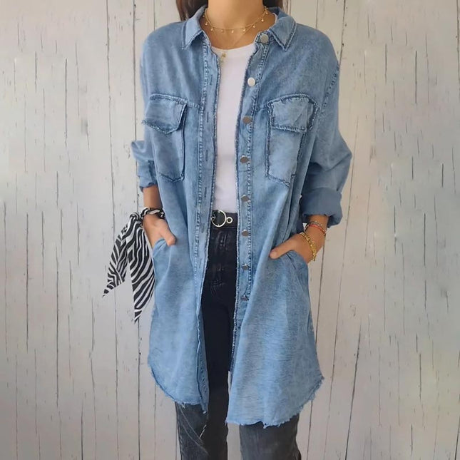 Deandra™ | Oversized Denim Shirt - Novela New York